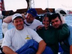 Rafting Warren, Geraint, Hilary, Bryn on Arctracer After White Water Rafting.JPG (63 KB)